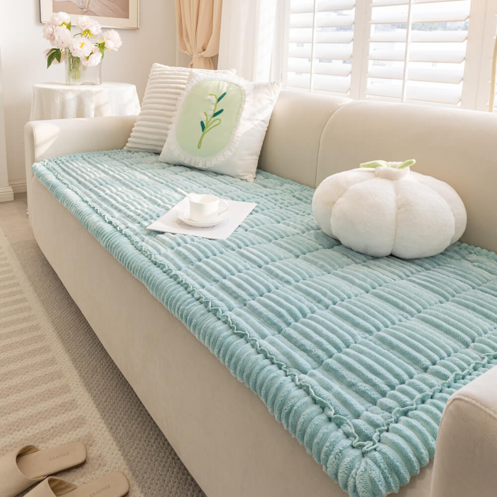 Waffle-Keks Sofabezug - Gemütliches Weiches Atmungsaktives Flanell Haustiermatte - Genießen Sie köstlichen Komfort!