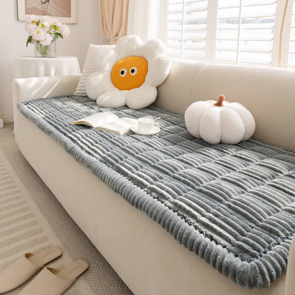 Waffle-Keks Sofabezug - Gemütliches Weiches Atmungsaktives Flanell Haustiermatte - Genießen Sie köstlichen Komfort!