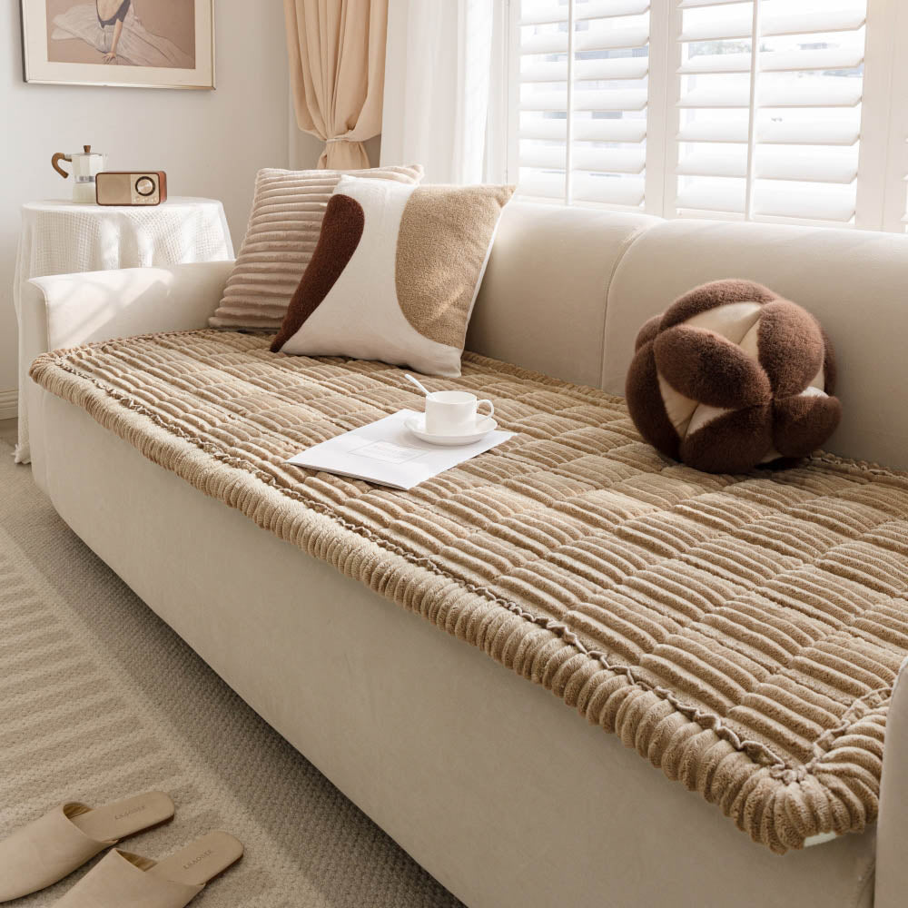 Waffle-Keks Sofabezug - Gemütliches Weiches Atmungsaktives Flanell Haustiermatte - Genießen Sie köstlichen Komfort!