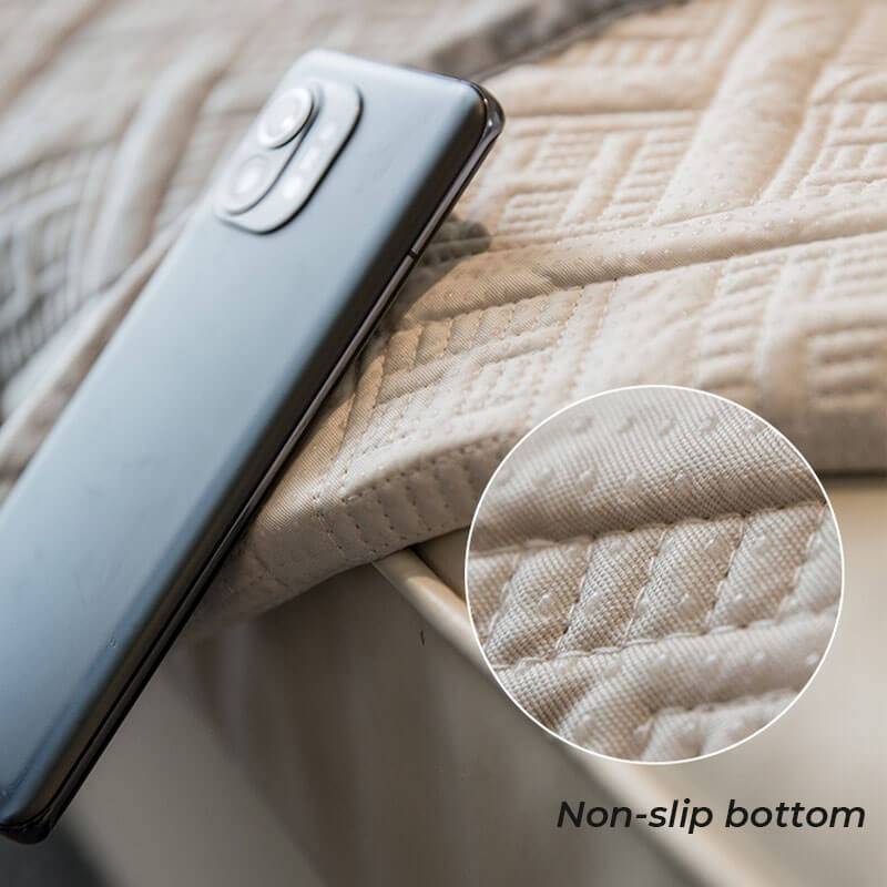 Rutschfester Luxuriöser Gesteppter Sofabezug aus Samt