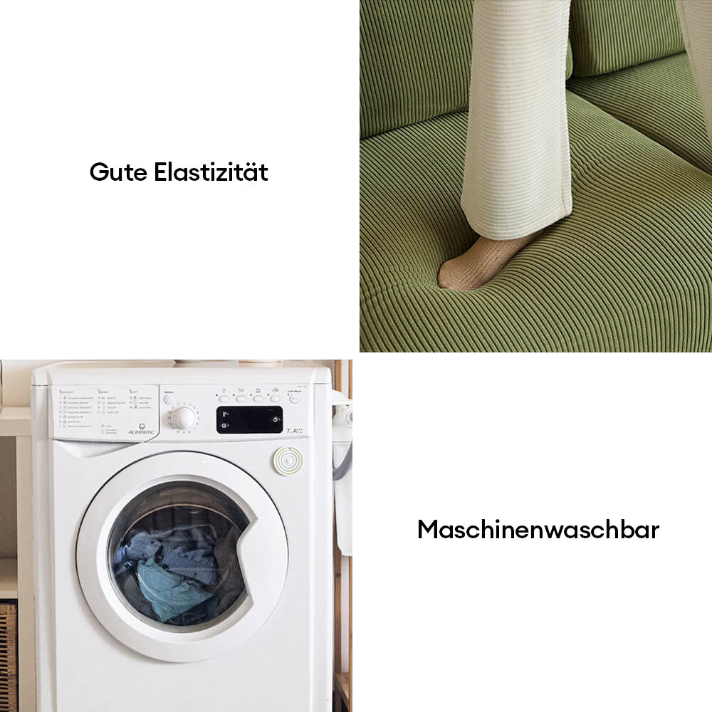 Kratzfester Elastischer Outdoor Sofabezug aus Cord mit Vertikalen Streifen