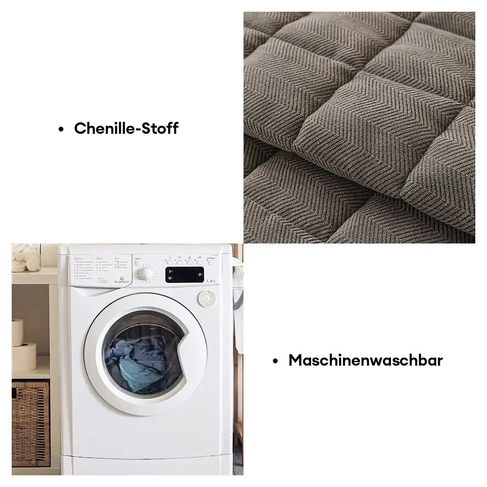 Zickzack-Chenille Elegante Atmungsaktive Sofadecke Rutschfeste Couchhülle