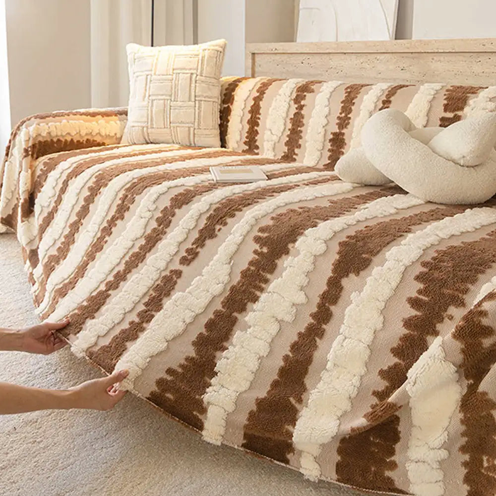 Moderne Komfort-Plüsch Multifunktionale Decke Sofa Schutz Couchbezug