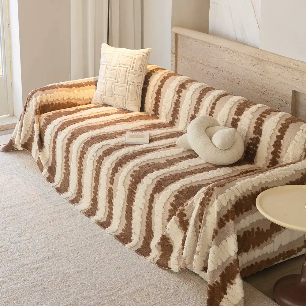 Moderne Komfort-Plüsch Multifunktionale Decke Sofa Schutz Couchbezug