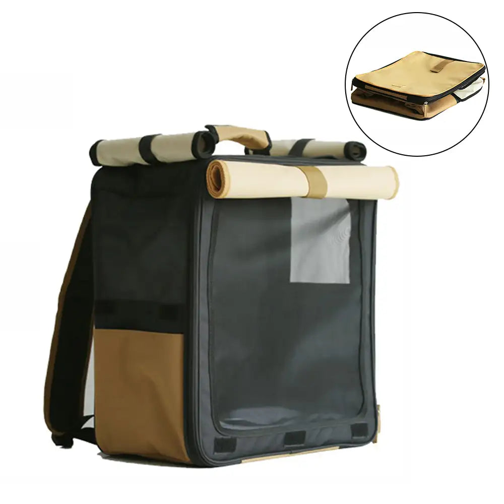 Mehrzweck atmungsaktiver Roll-Up Haustierträger Katzenrucksack