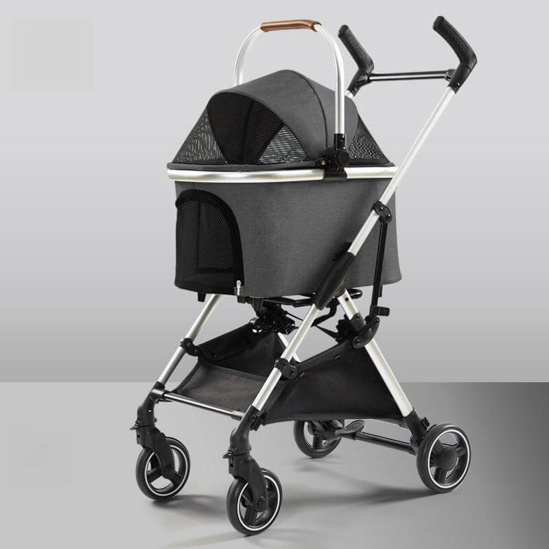 Ultraleichter und Abnehmbar Multifunktionaler 2-in-1-Haustierkinderwagen aus Aluminiumlegierung