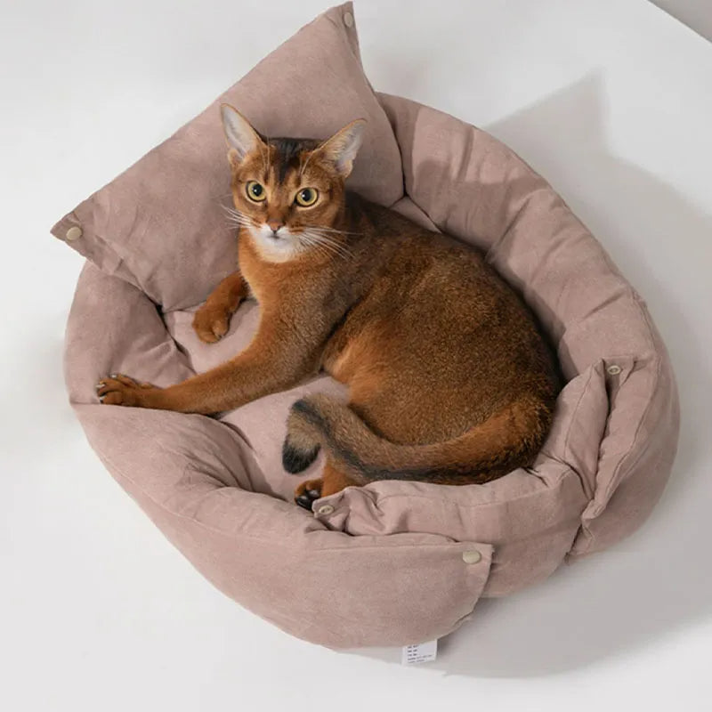 Multifunktionale Haustiermatte Weiches Wildleder Katzen- und Hundebett
