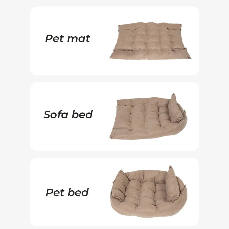 Multifunktionale Haustiermatte Weiches Wildleder Katzen- und Hundebett