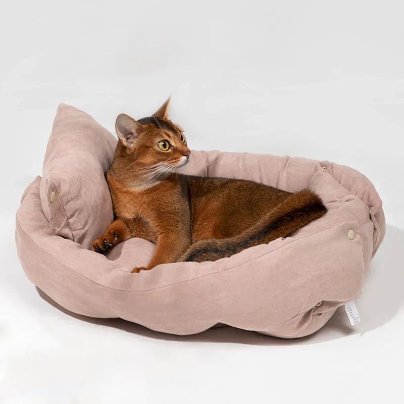 Multifunktionale Haustiermatte Weiches Wildleder Katzen- und Hundebett