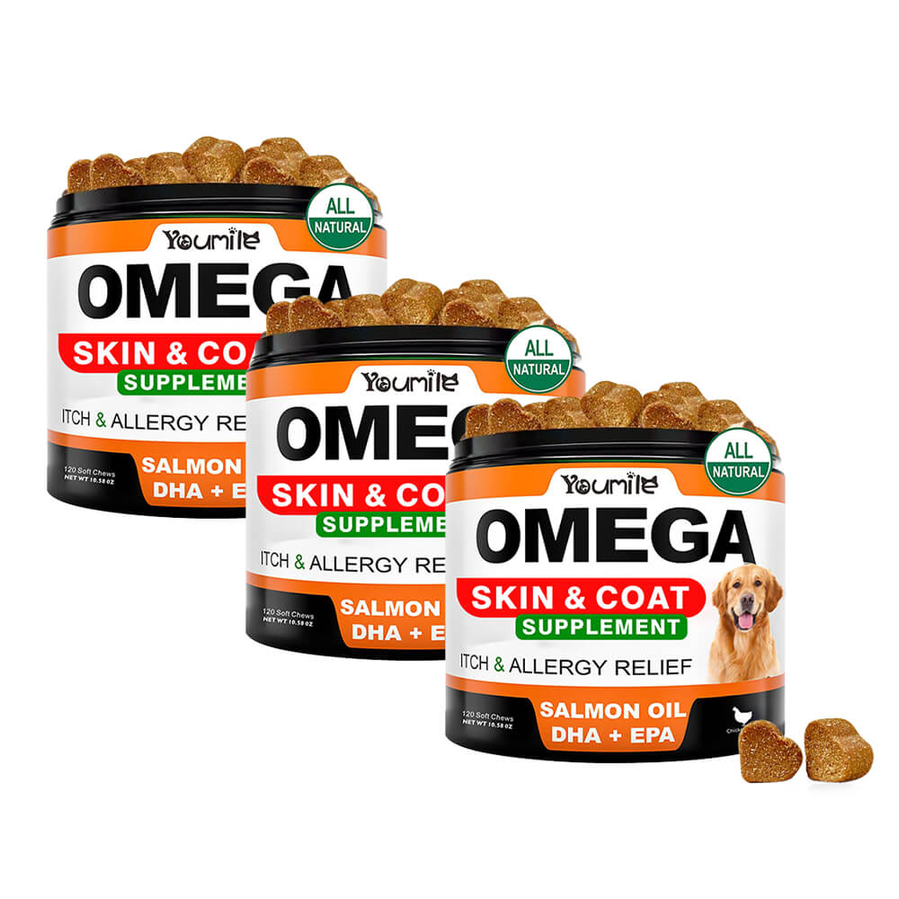 Omega-3-Fischöl-Ergänzung für Hunde - Unterstützt die Fell- und Hautgesundheit