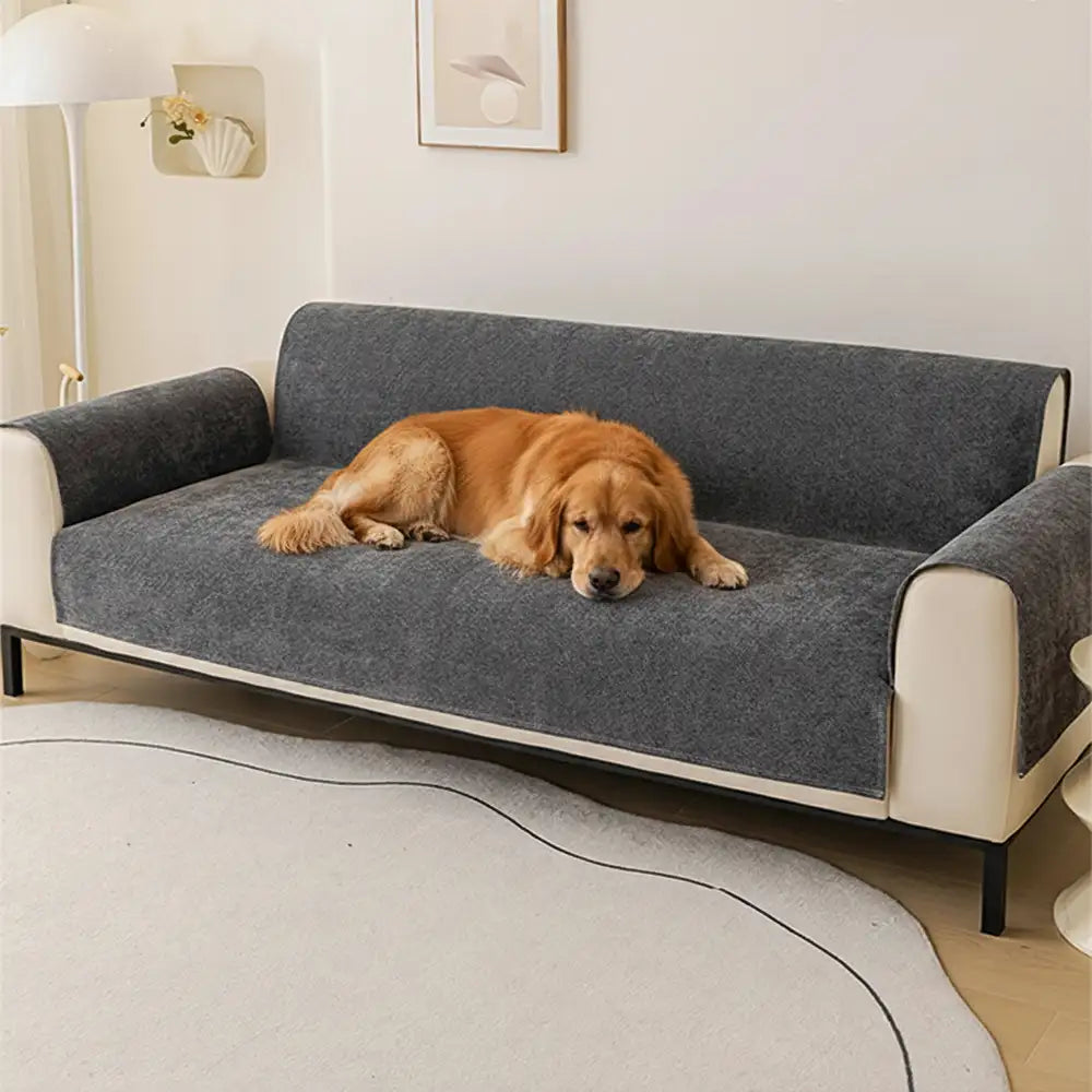 Einteiliger Chenille Kratzfester, Langlebiger, Wasserabweisender, Rutschfester Sofaüberzug