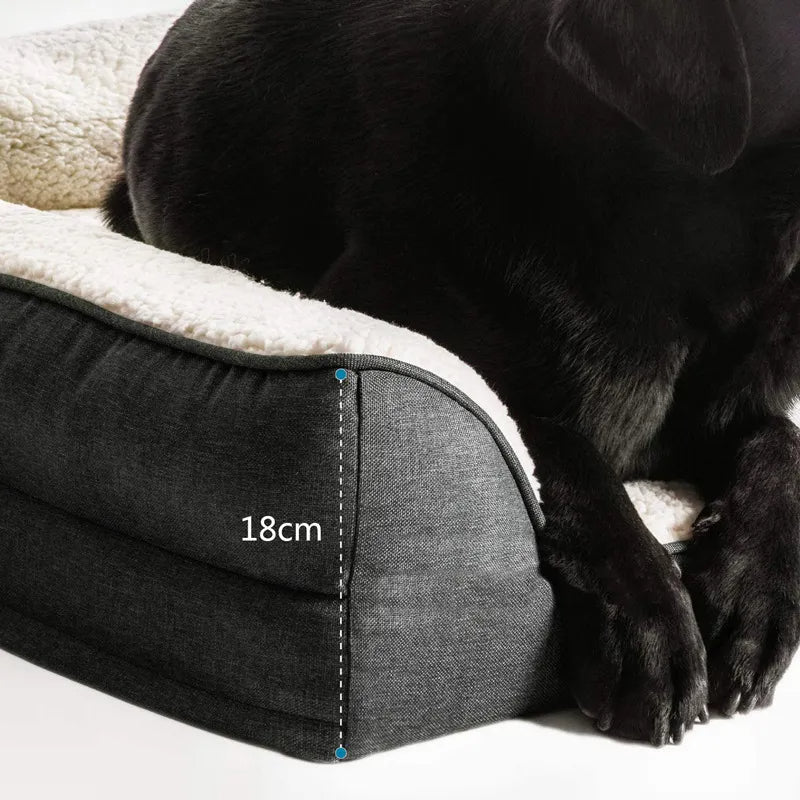 Plüsch-Schlafsofa für Haustiere Orthopädisches Hundebett aus Memory-Schaum