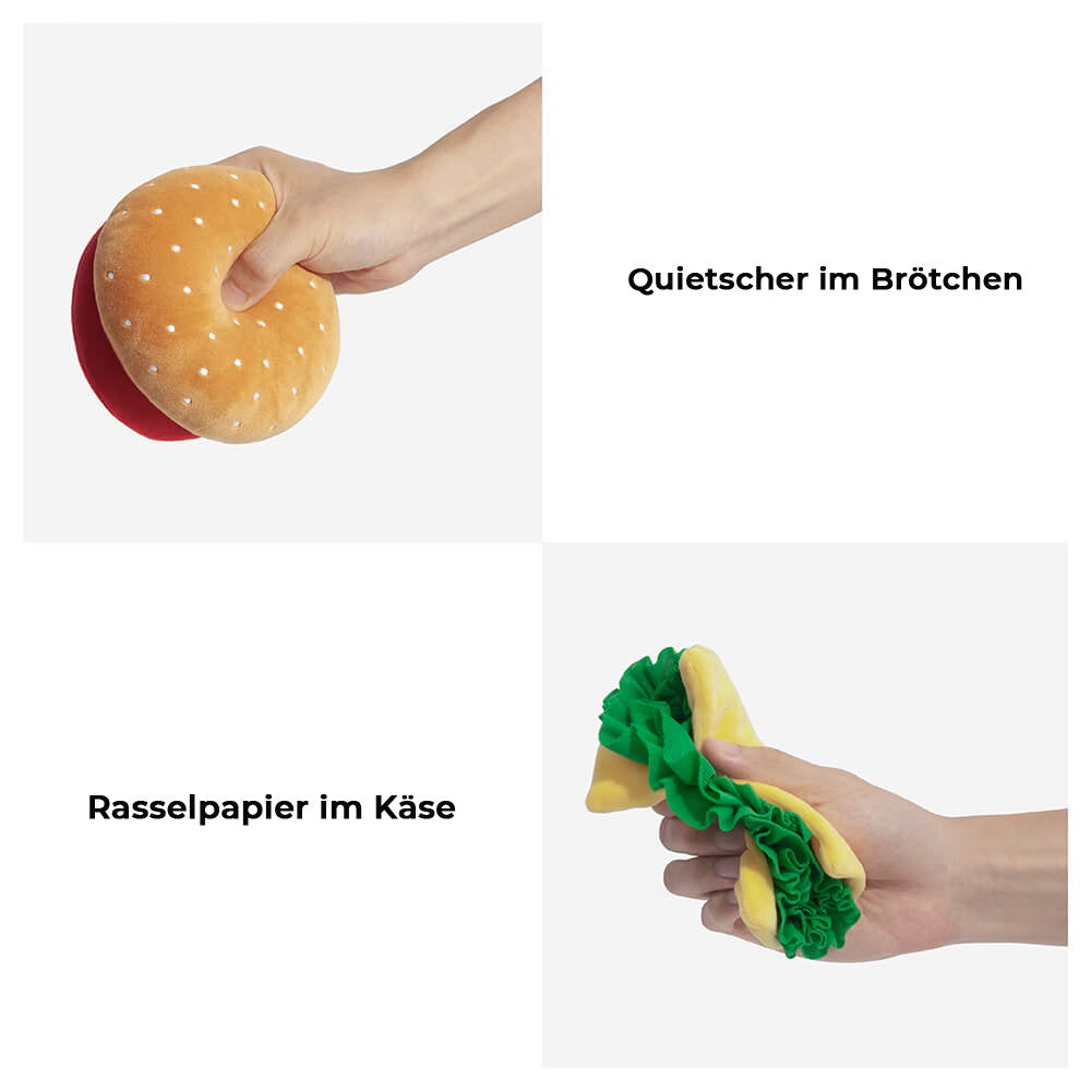 Quietschspielzeug für Hunde aus Plüsch – Big Mac