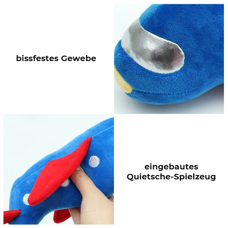 Raketenflugzeug-Spielzeug Verspieltes Quietschspielzeug Kauspielzeug für Hunde