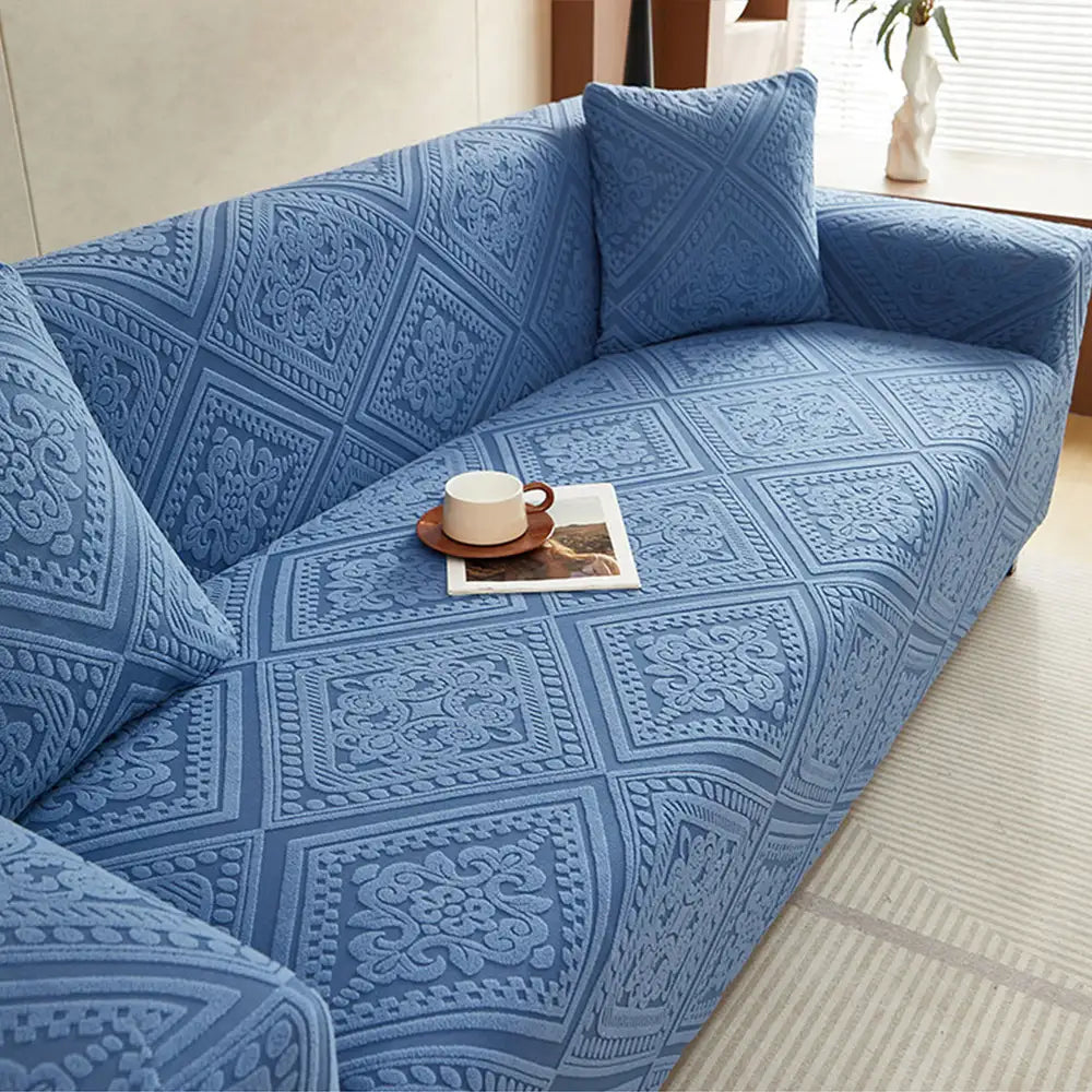 Retro Jacquard-Muster Vollabdeckung Sofaschoner Magischer Sofabezug