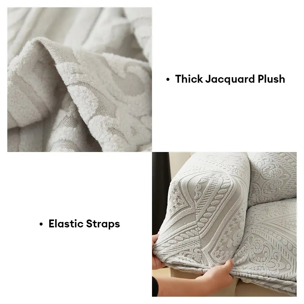Retro Jacquard-Muster Vollabdeckung Sofaschoner Magischer Sofabezug