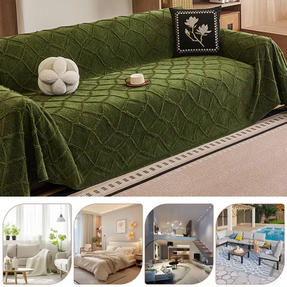 Retro-Jungle-Jacquard-Chenille Antikratz-Schutzbezug für Sofa Couch