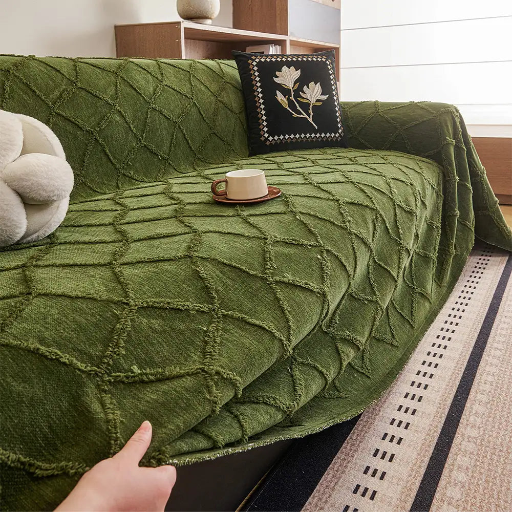 Retro-Jungle-Jacquard-Chenille Antikratz-Schutzbezug für Sofa Couch