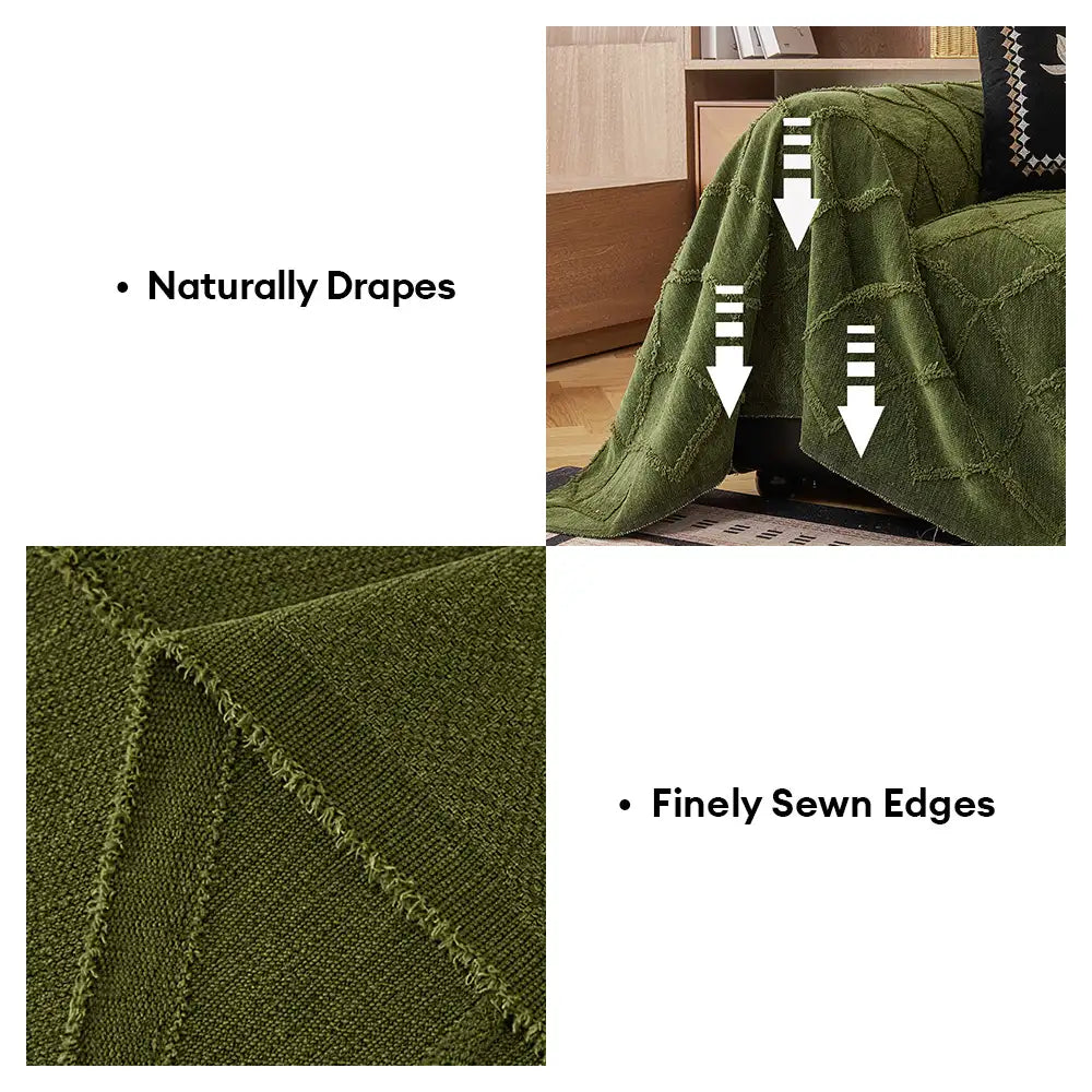 Retro-Jungle-Jacquard-Chenille Antikratz-Schutzbezug für Sofa Couch