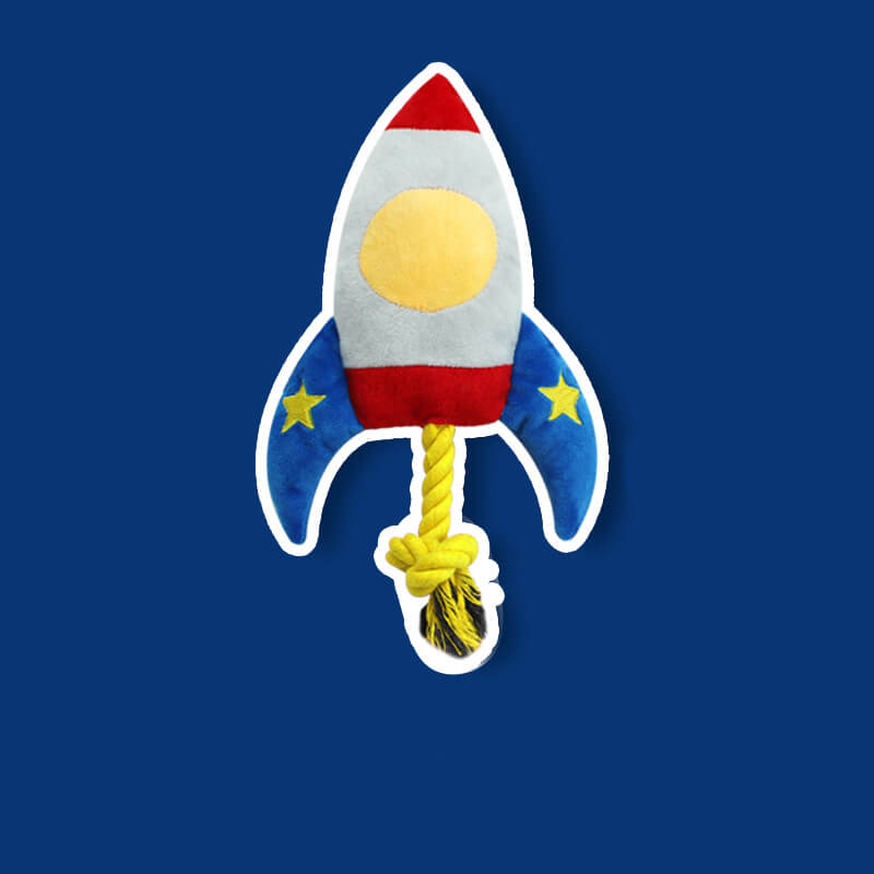 Raketenflugzeug-Spielzeug Verspieltes Quietschspielzeug Kauspielzeug für Hunde