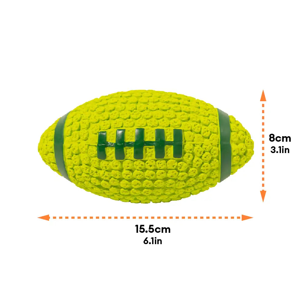 Rugby-Hundekauspielzeug mit Quietscher