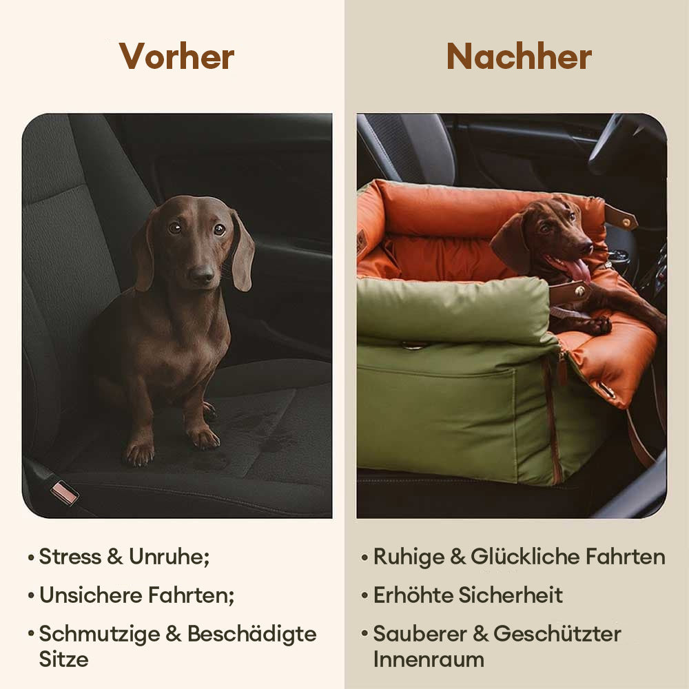 Prächtig Unterwegs Autositz Hundebett aus Kunstleder - Urban Voyager