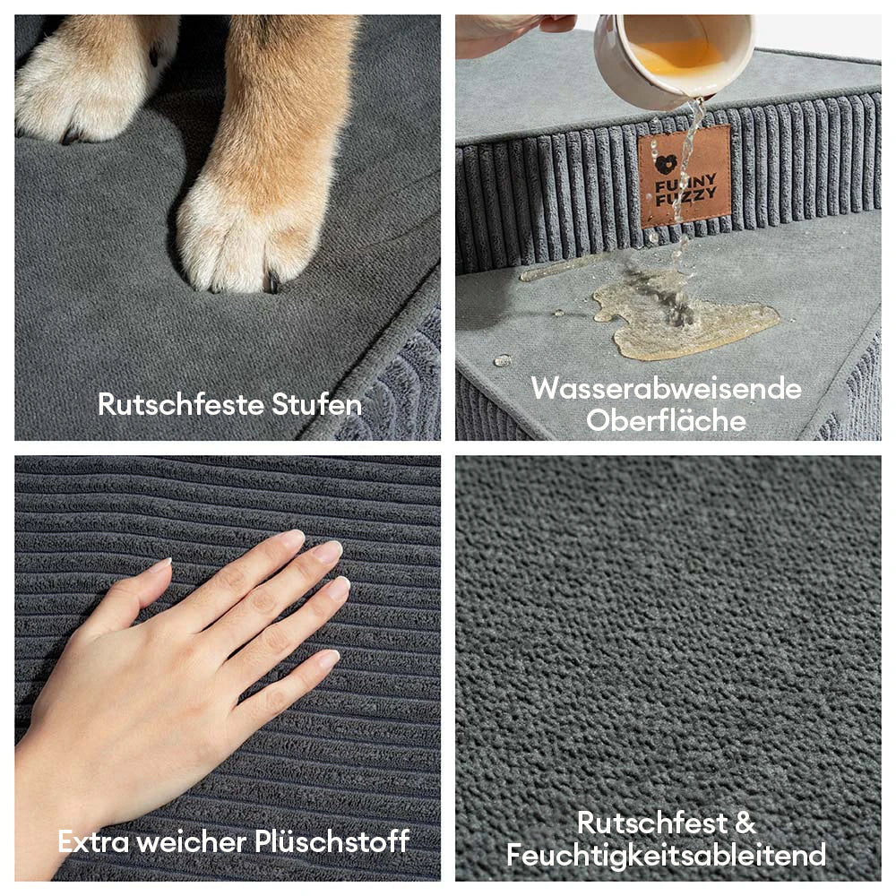 CreamyStep Haustiertreppe – Abnehmbar & Gelenkfreundlich aus Cordura