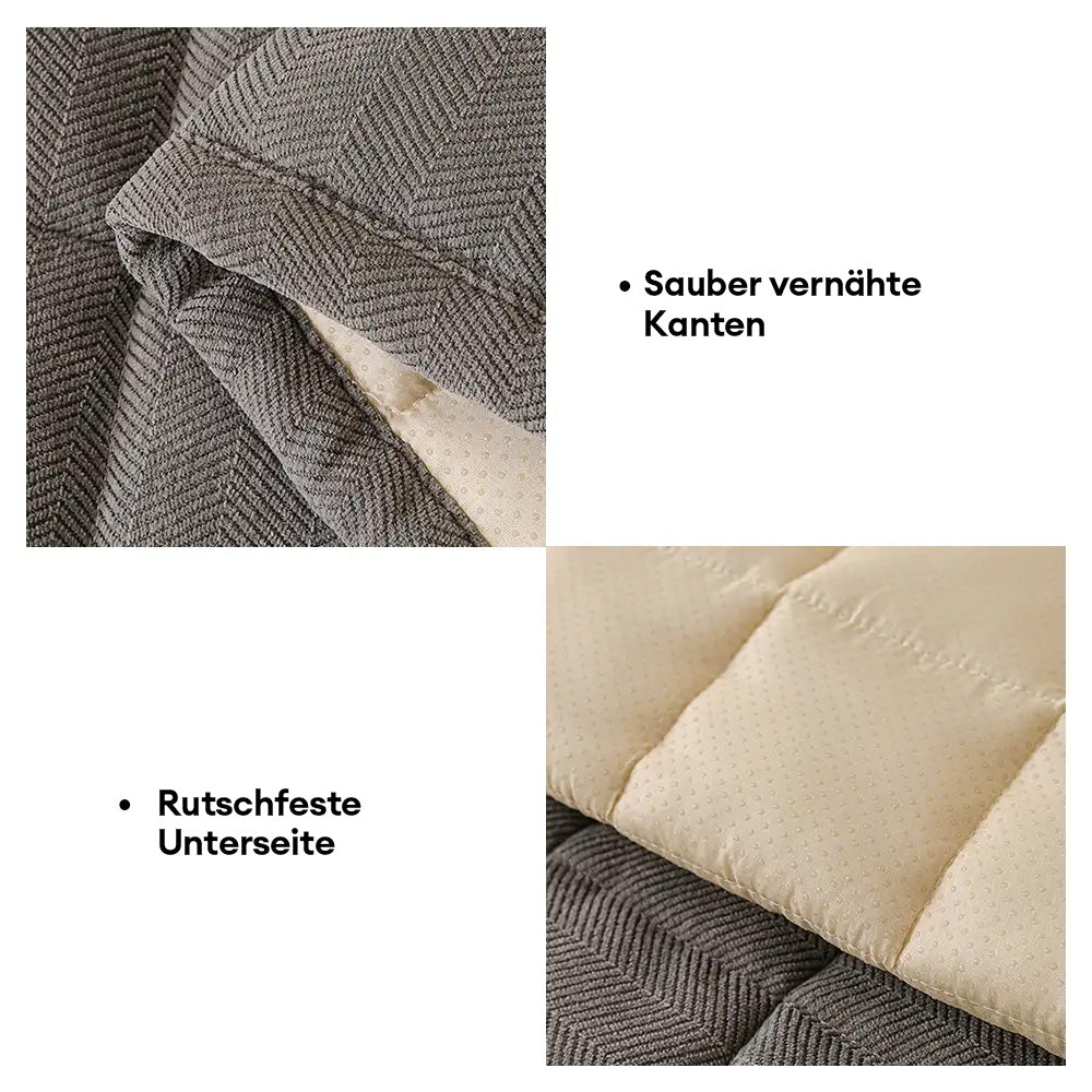 Zickzack-Chenille Elegante Atmungsaktive Sofadecke Rutschfeste Couchhülle