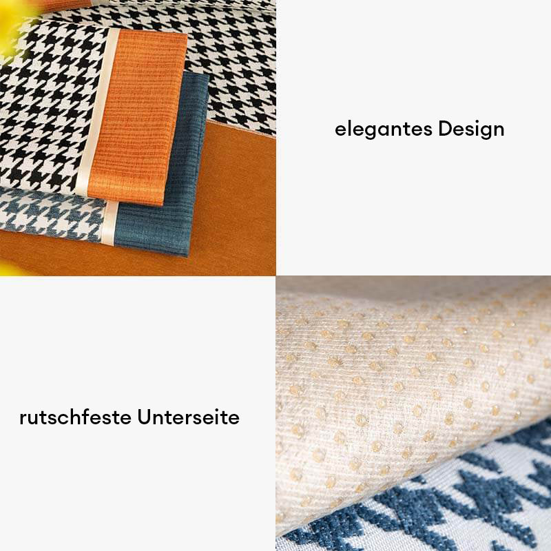 Rutschfester Sofabezug aus Chenille mit klassischem Hahnentrittmuster