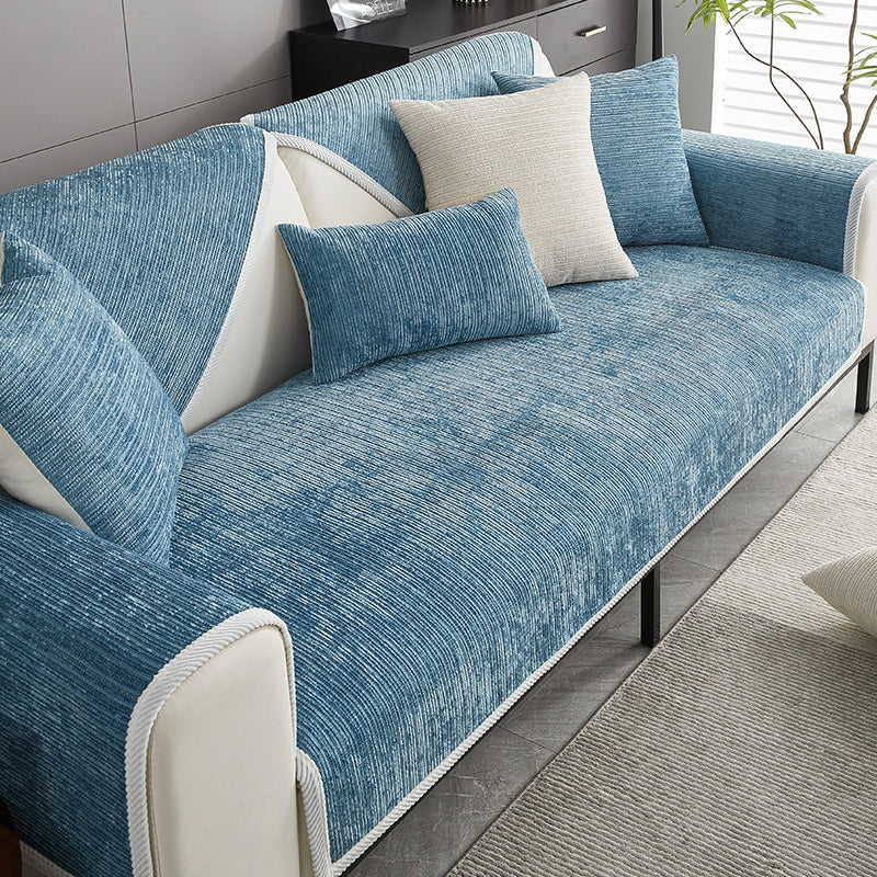 Wasserfest Antimikrobiell Einfaches Chenille-Gewebe Kratzfest Sectional Sofa-Bezug