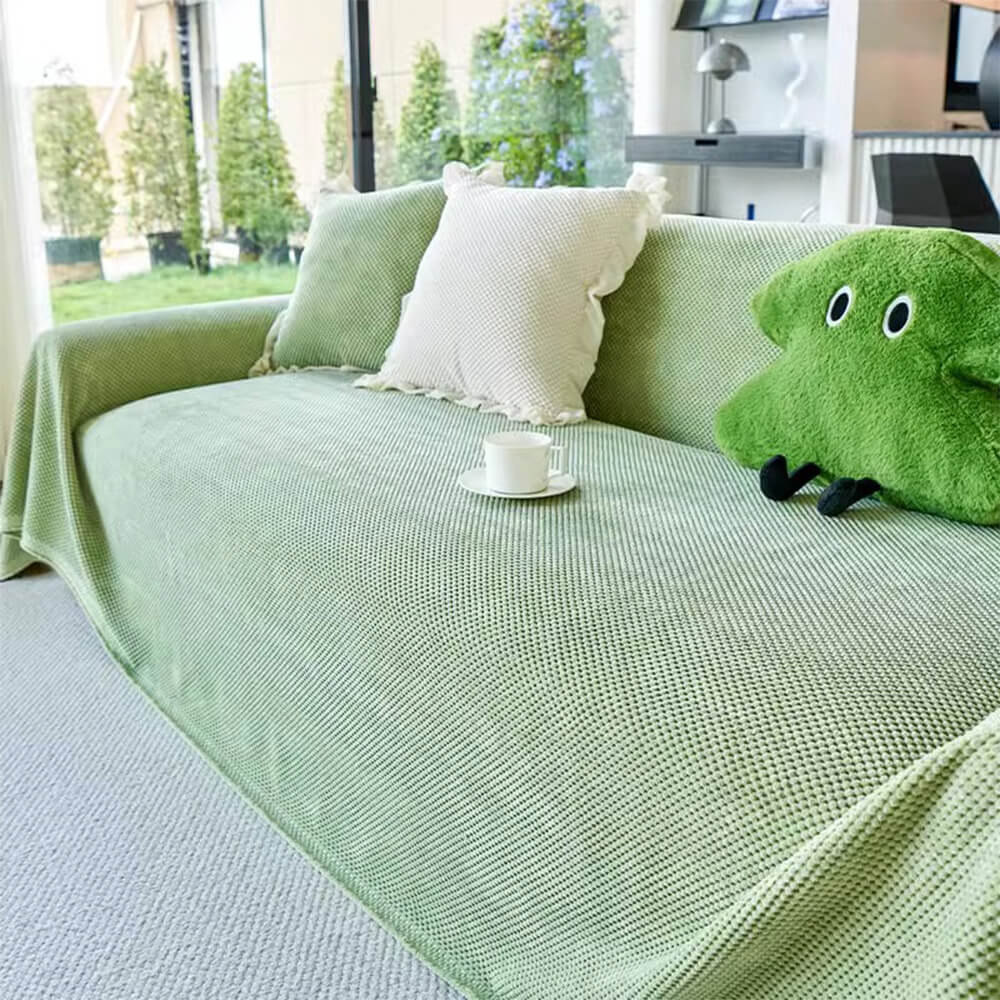 Weicher Warmer Sofabezug aus Cord mit Waffelmuster