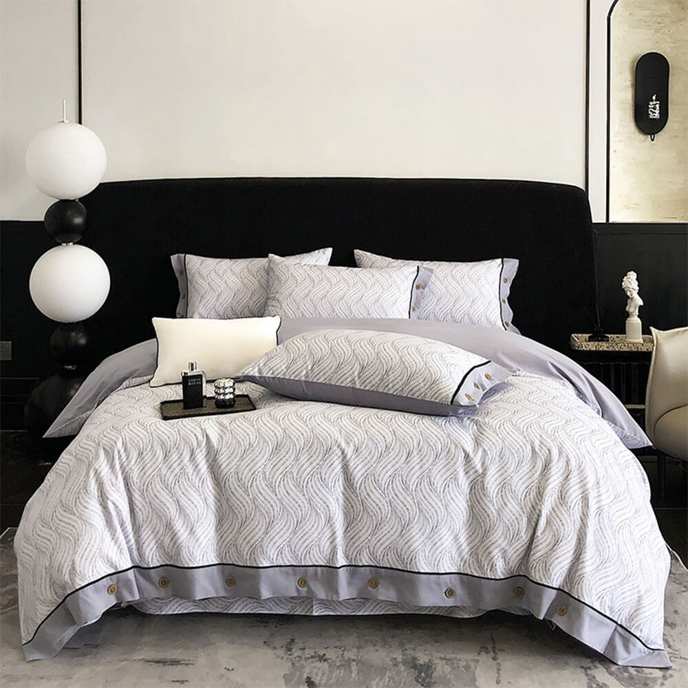 Bunt Geometrisch Ultraweiche Geb brushed Baumwoll-Bettlaken-Set