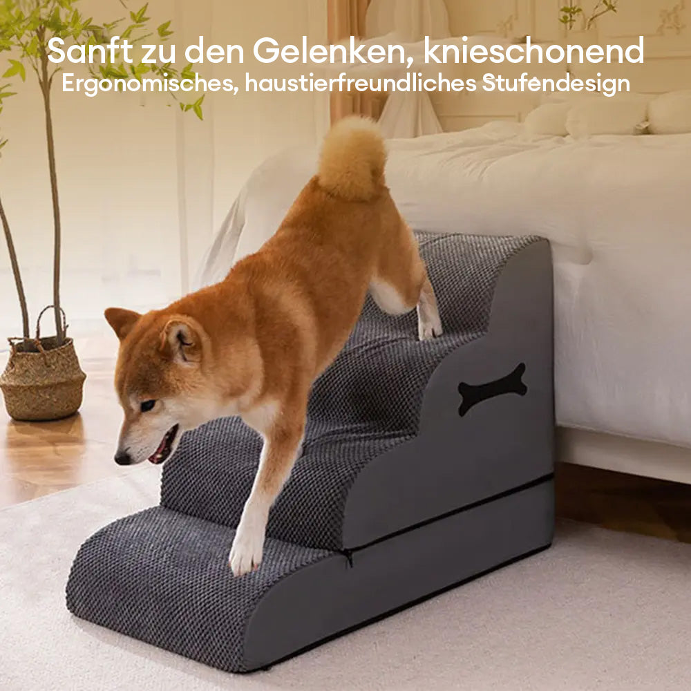 Verstellbare Hundetreppe mit rutschfester Rampe