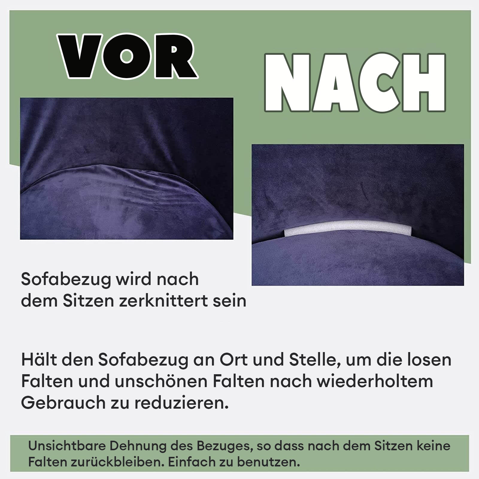 Rutschfeste Befestigungsstäbe für Sofabezüge aus Schaumstoff
