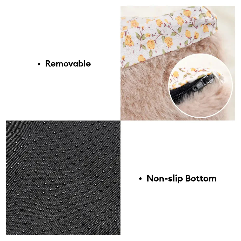 Weiches flauschiges Garten-Chic waschbares Haustierbett kleines Hundebett