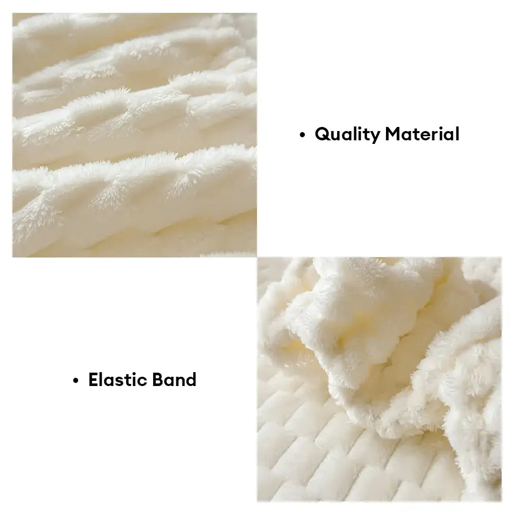 Weicher Plüsch hautfreundlicher Matratzenschoner Bettwäsche Spannbettlaken-Set