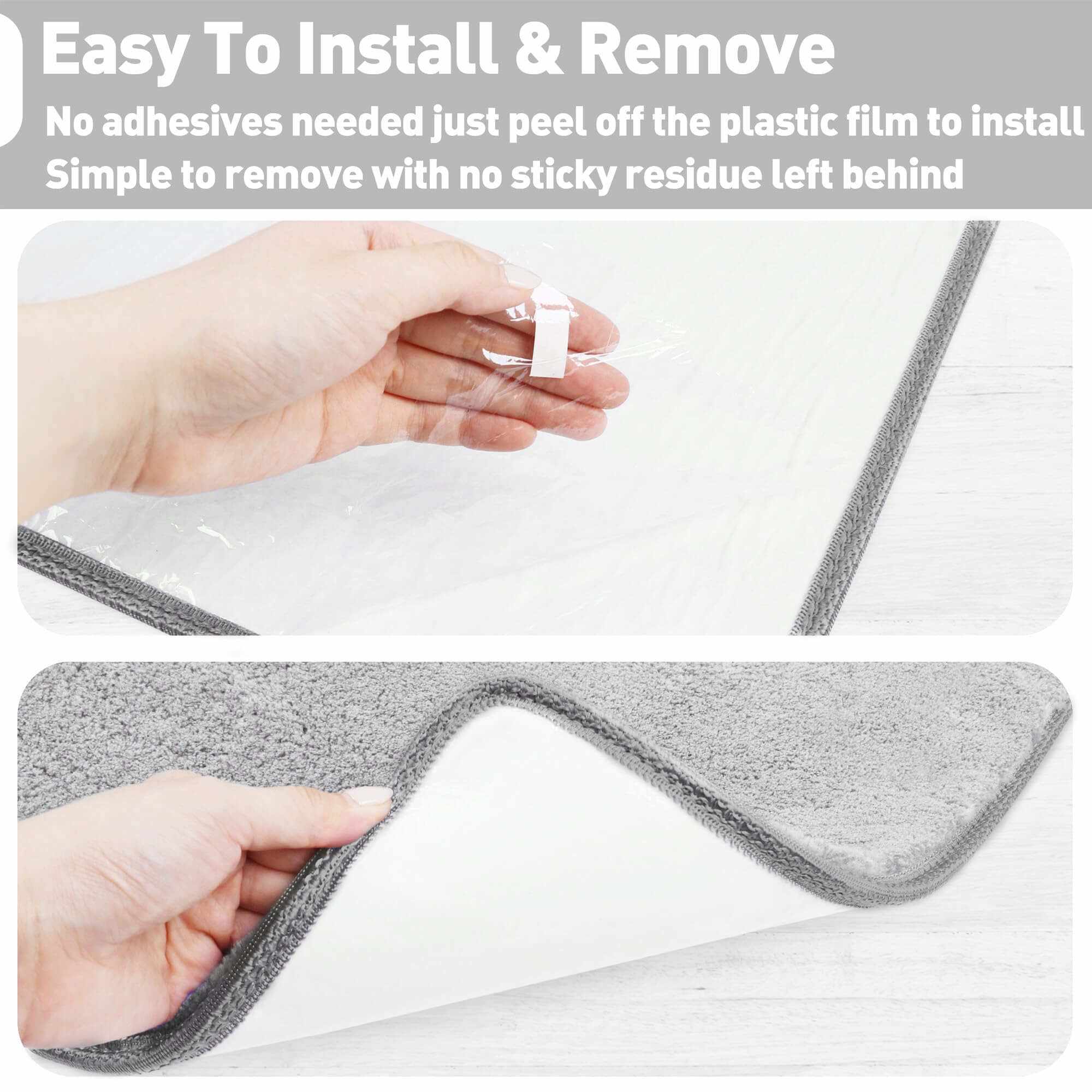 Einfarbige Plüsch-Stufenschutzbezüge Rutschfeste Klebebänder Kostenlose Teppich-Stufenauflagen