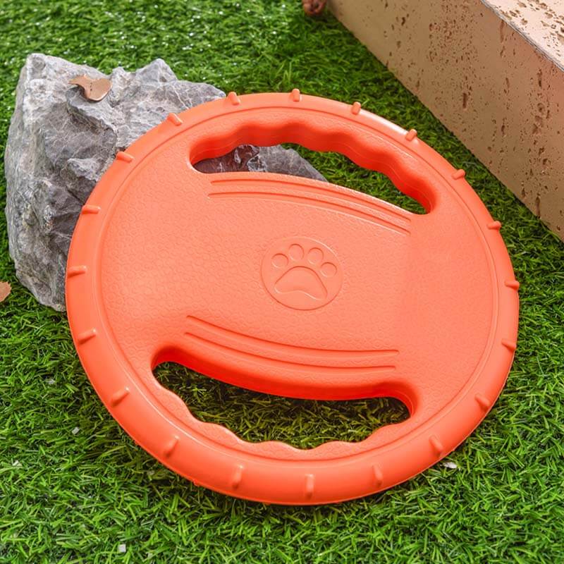 Interaktive Hunde-Frisbee Lenkrad Wurfspielzeug aus Gummi