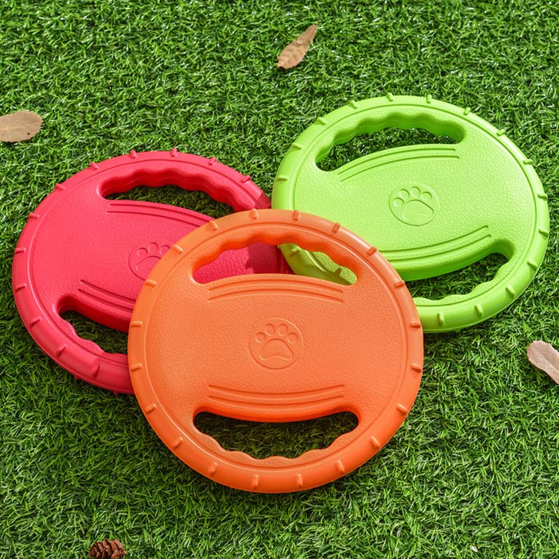 Interaktive Hunde-Frisbee Lenkrad Wurfspielzeug aus Gummi