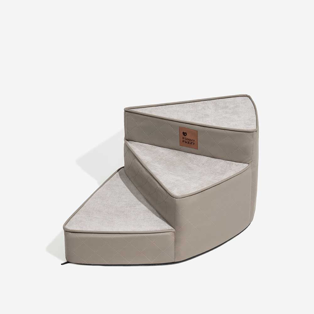 Luxe wasserabweisende Kunstleder abziehbare spiralförmige Haustiertreppe - StepEase