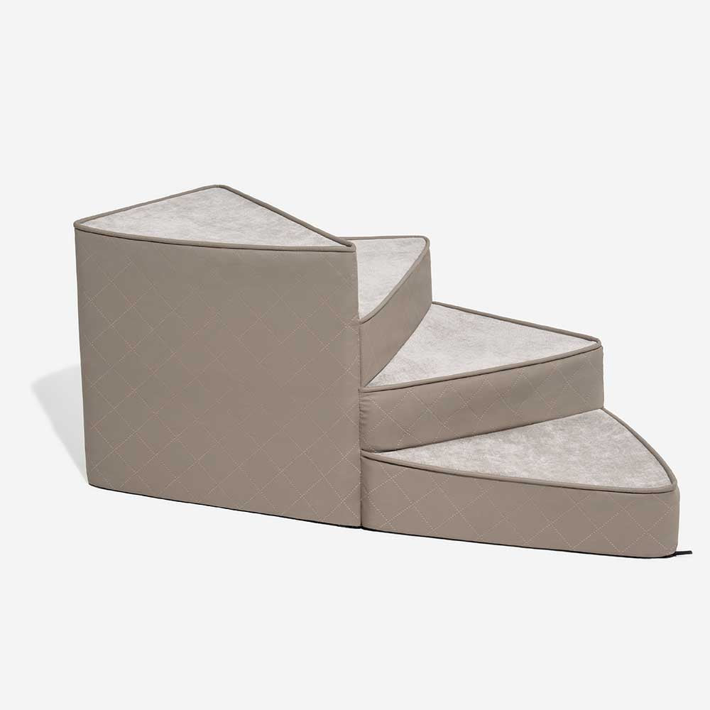 Luxe wasserabweisende Kunstleder abziehbare spiralförmige Haustiertreppe - StepEase