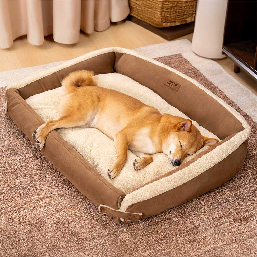 Stilvolles Erweiterbares Ergonomisches Beruhigendes Hundebett – Tranquil Paws