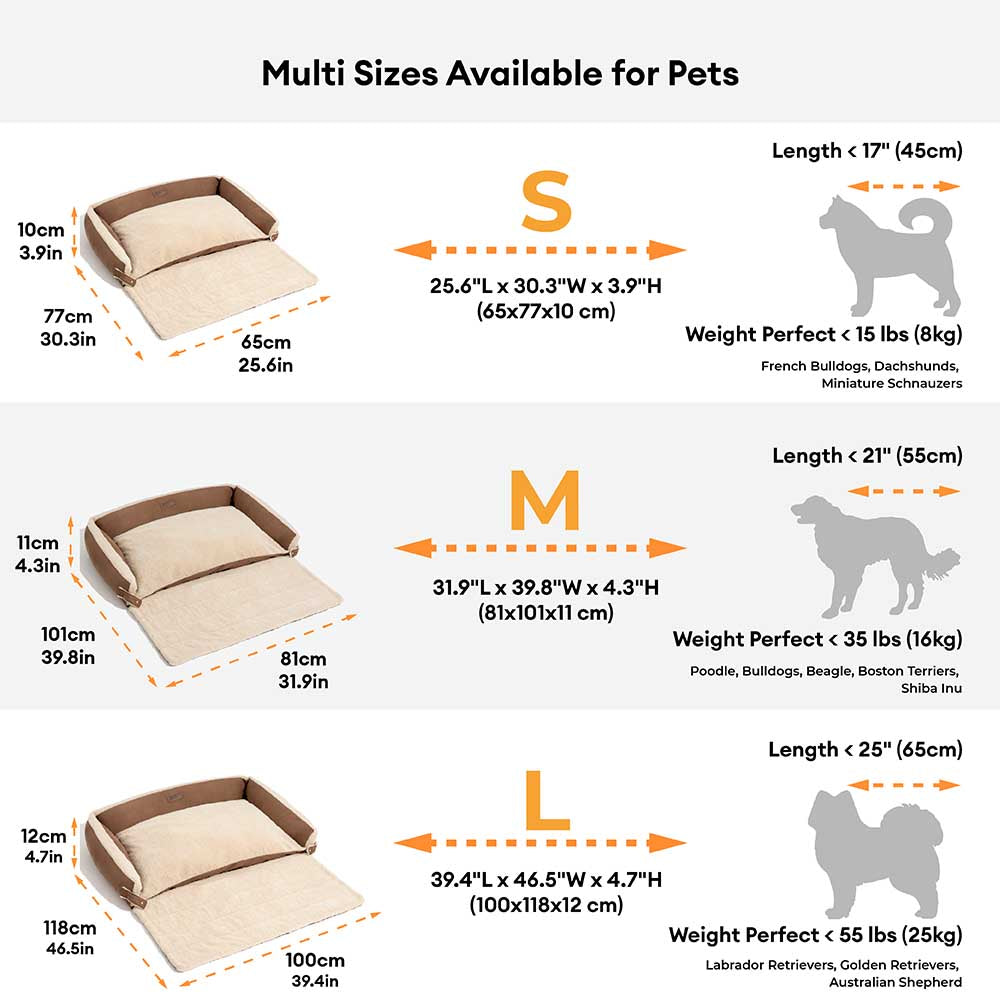 Stilvolles Erweiterbares Ergonomisches Beruhigendes Hundebett – Tranquil Paws