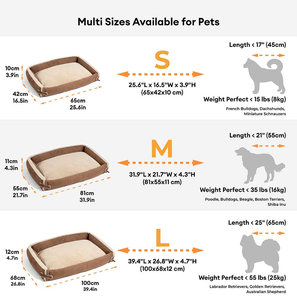 Stilvolles Erweiterbares Ergonomisches Beruhigendes Hundebett – Tranquil Paws