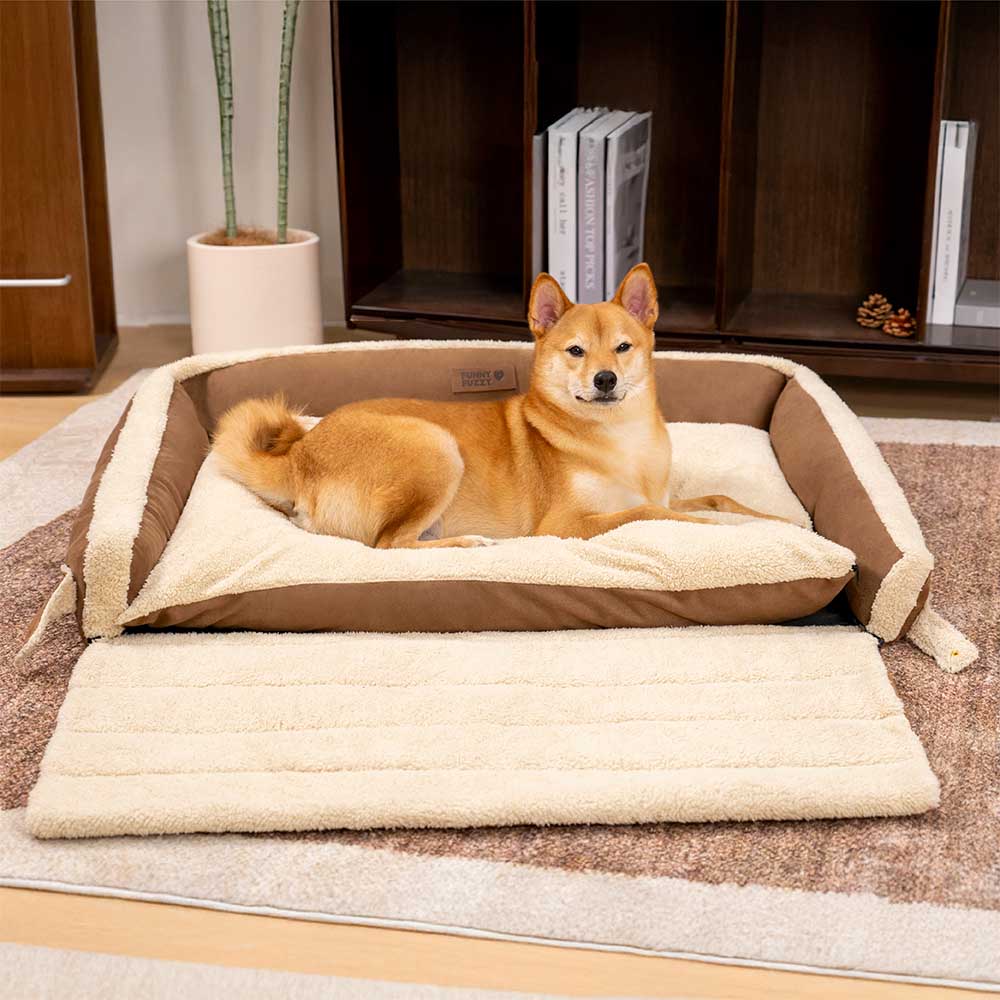 Stilvolles Erweiterbares Ergonomisches Beruhigendes Hundebett – Tranquil Paws