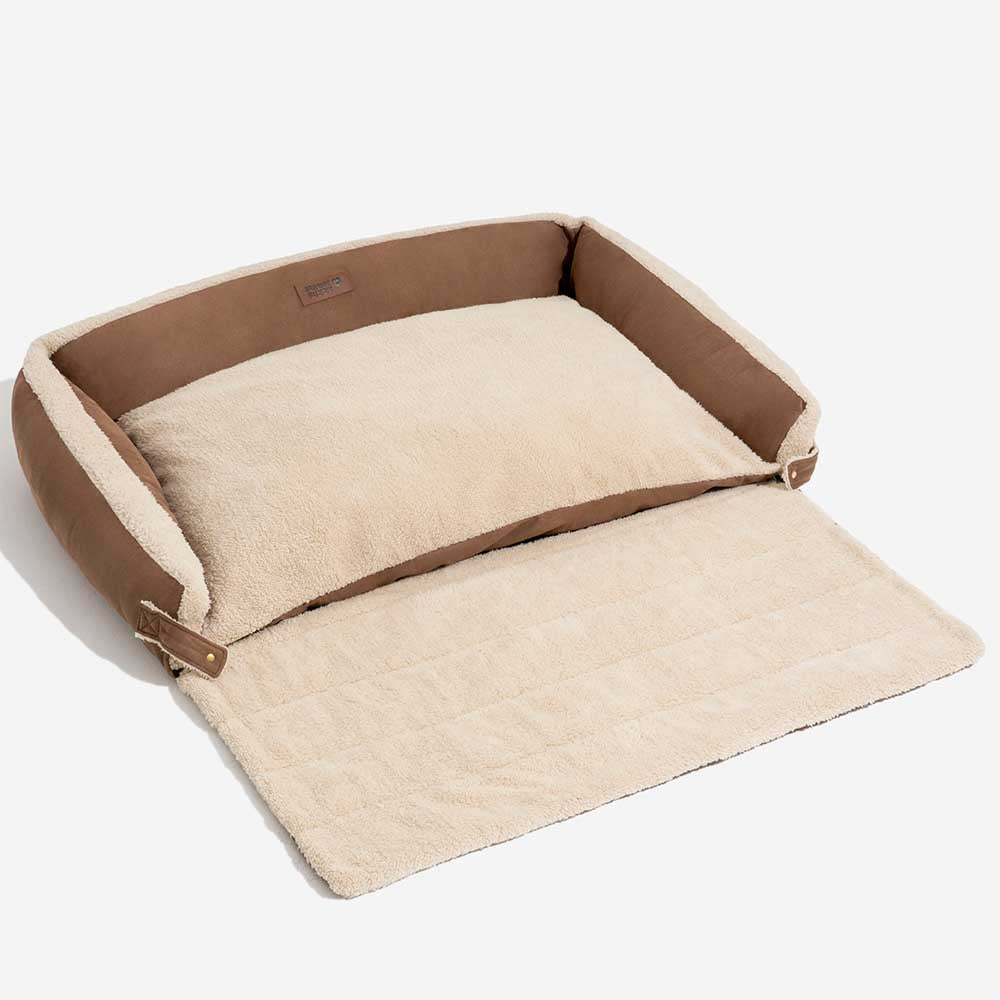 Stilvolles Erweiterbares Ergonomisches Beruhigendes Hundebett – Tranquil Paws
