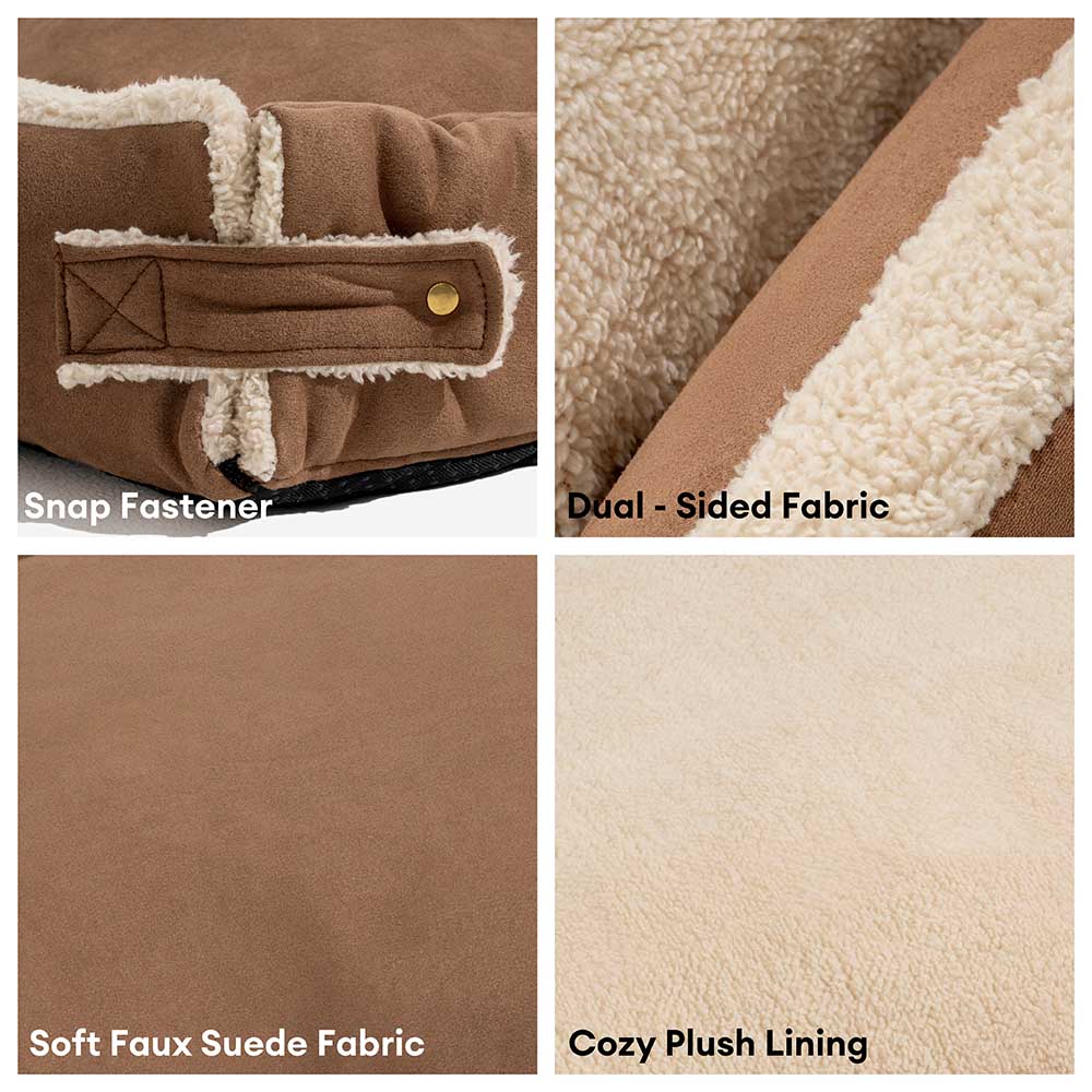 Stilvolles Erweiterbares Ergonomisches Beruhigendes Hundebett – Tranquil Paws