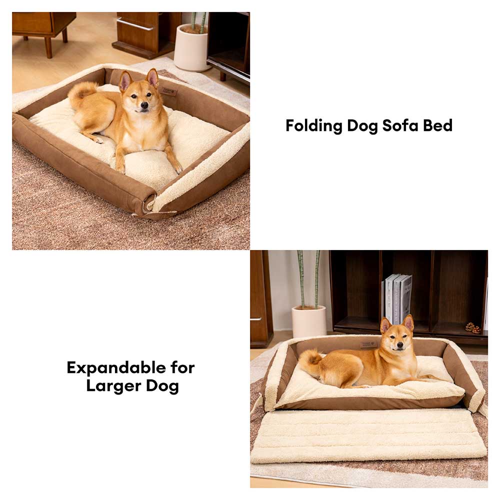 Stilvolles Erweiterbares Ergonomisches Beruhigendes Hundebett – Tranquil Paws