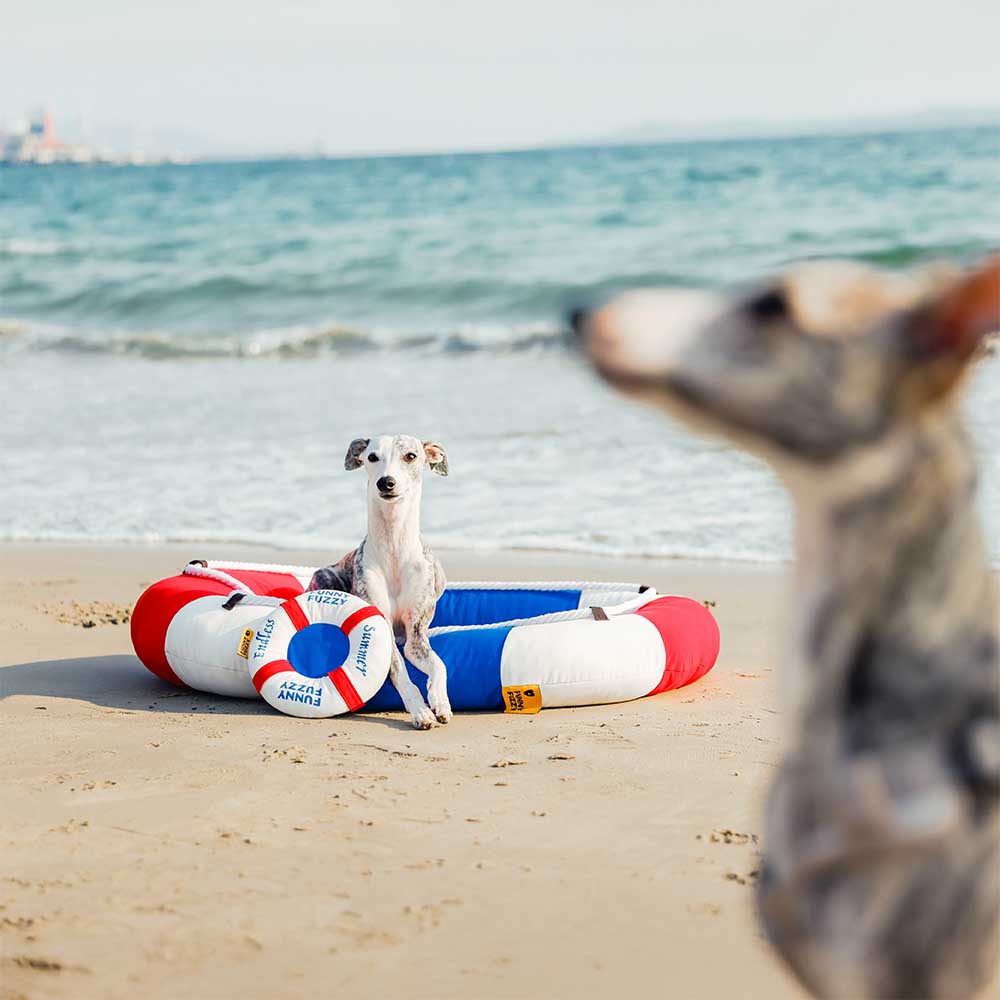 Sommerliche Kühlung Wasserdichtes Bootsförmiges Haustierbett mit Kissen – Chill Raft