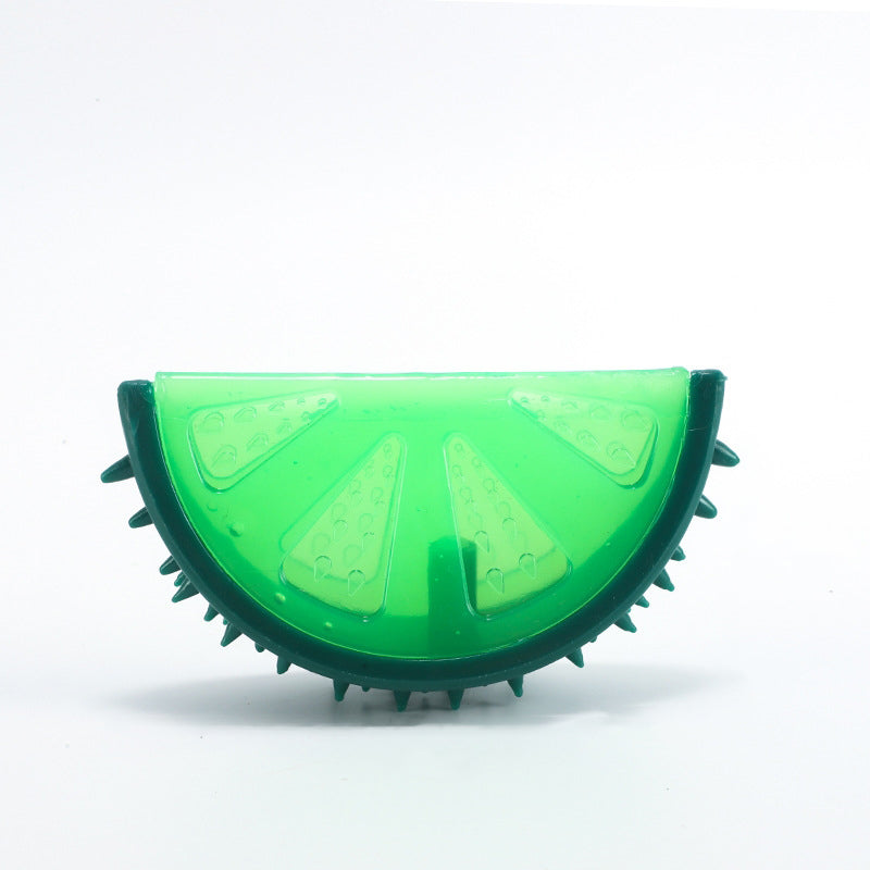 Beißspielzeug aus Gummi mit Wasserfüllung in Form einer gefrorenen Frucht für Hunde